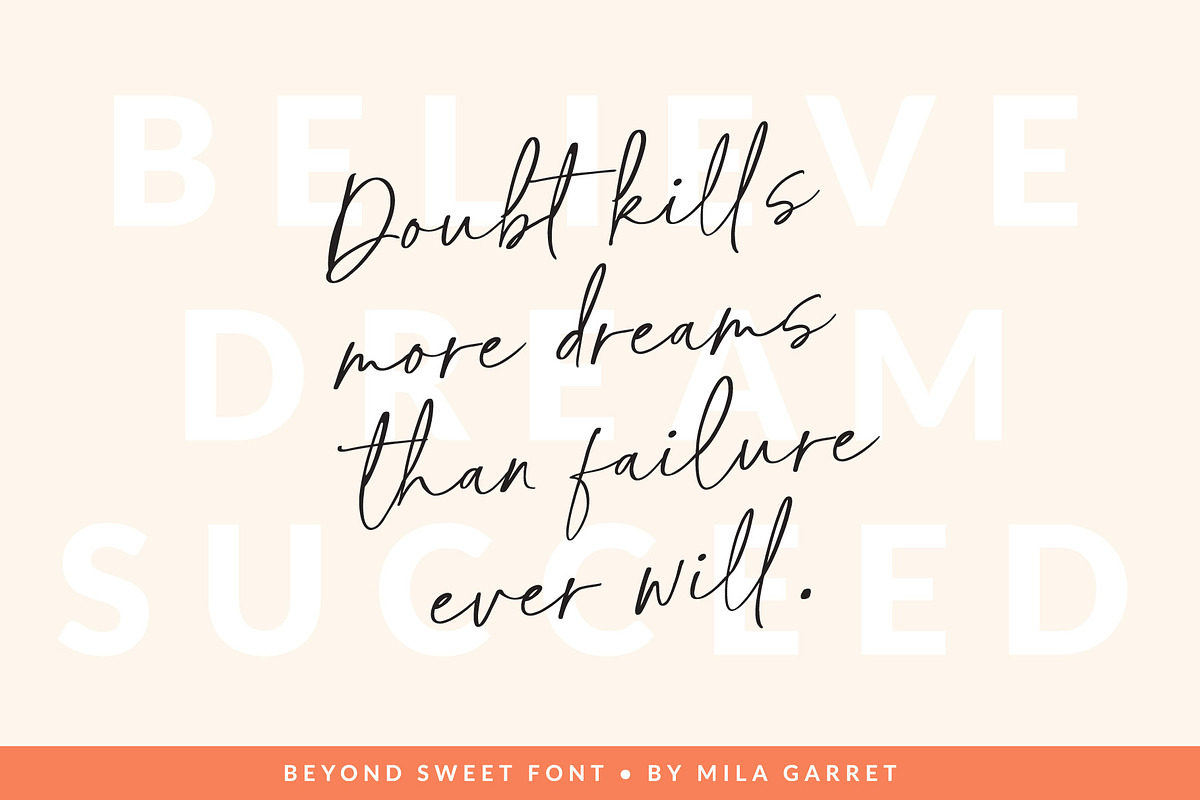 BeyondSweet Handwritten Wedding Font, a Script Font by Mila Garret (Photo 5 of 13)