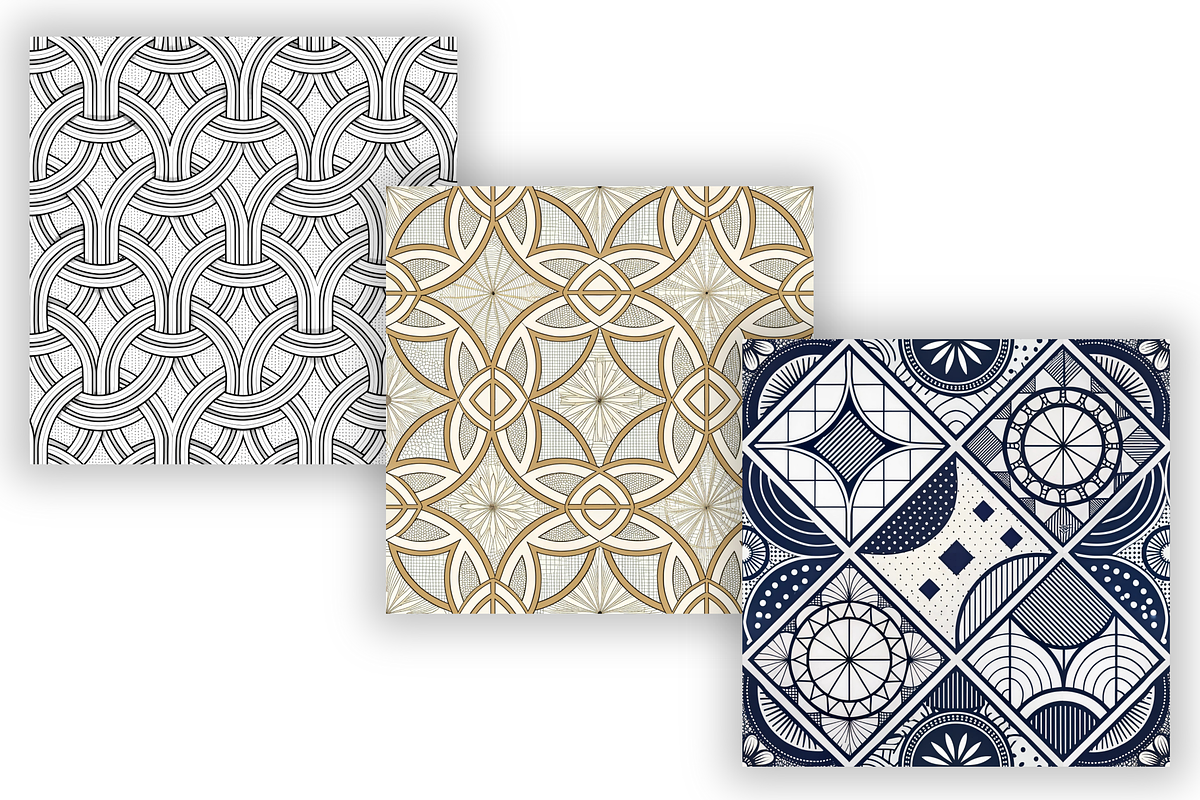 Geometric Patterns Bundle, Seamless, a Pattern Graphic by FloridPrintables (Photo 6 of 7)