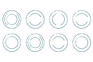 Circle Rubber Stamp Set, an Object Illustration by Vector Creator