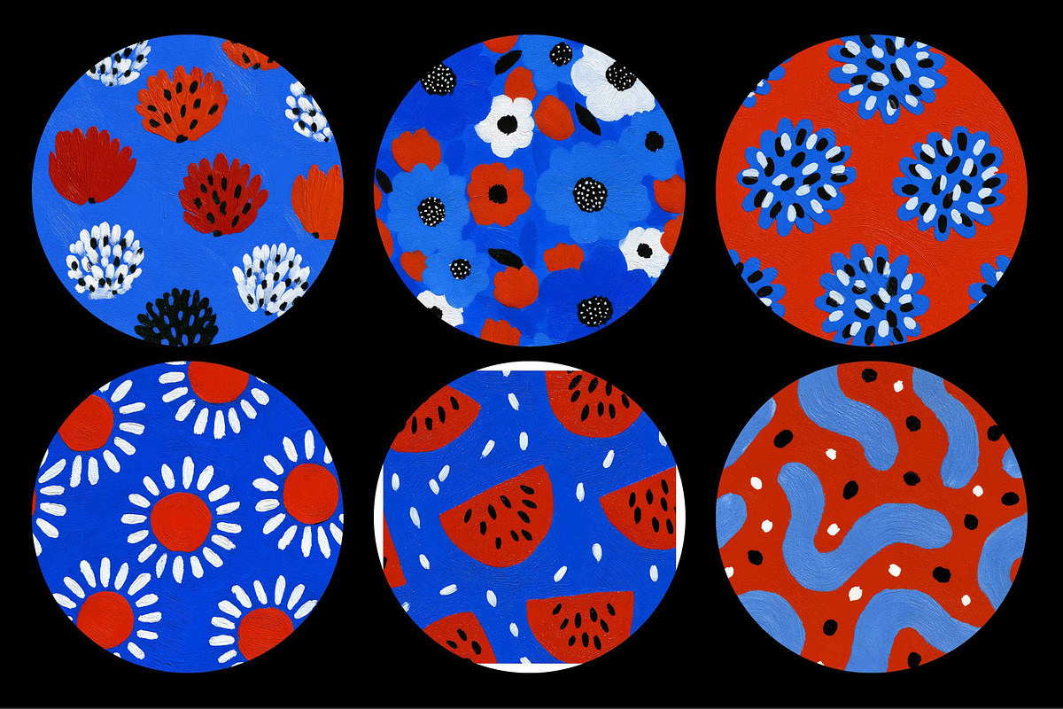 Red,White and Blue Playful Abstracts, a Pattern Graphic by Pattern Whimsy (Photo 3 of 7)