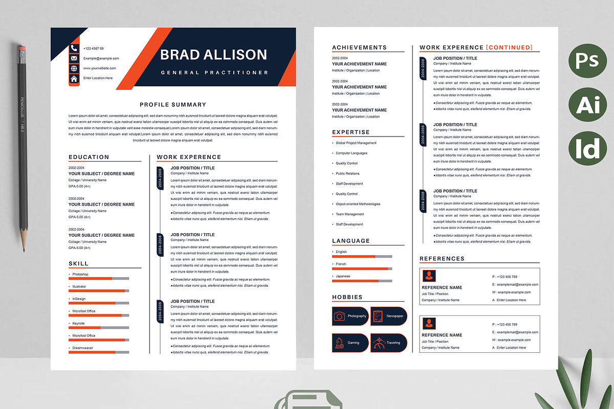 New Modern CV | Resume Template, a Resume Template by Attractive Resume (Photo 2 of 3)