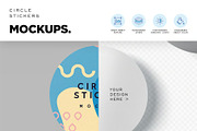 Round Sticker Mockups, a Packaging Mockup by megostudi0 (Thumbnail 5 of 7)