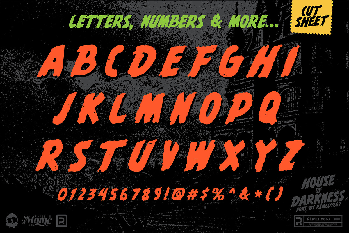 House of Darkness - Horror Font Pack, a Handwritten Font by Remedy667 (Photo 5 of 7)