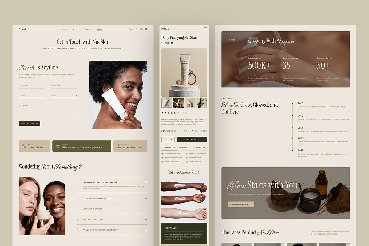 Elegant Skincare E-Commerce Website, an UI Kit Template by peterdraw (Photo 6 of 7)