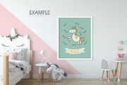 KIDS WALL & FRAMES Mockup Bundle - 4, a Product Mockup by Yuri-U (Thumbnail 24 of 38)