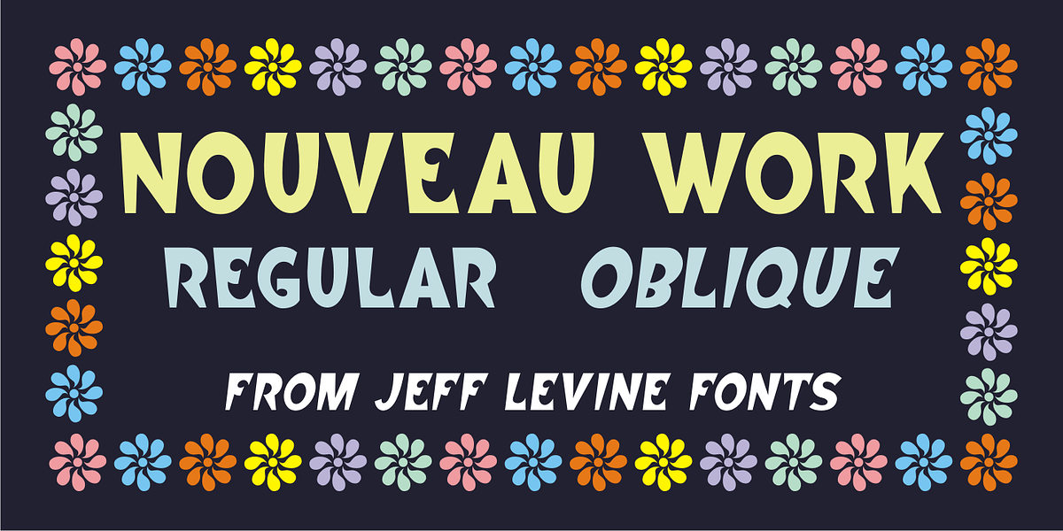 Nouveau Work JNL, a Font by Jeff Levine Fonts