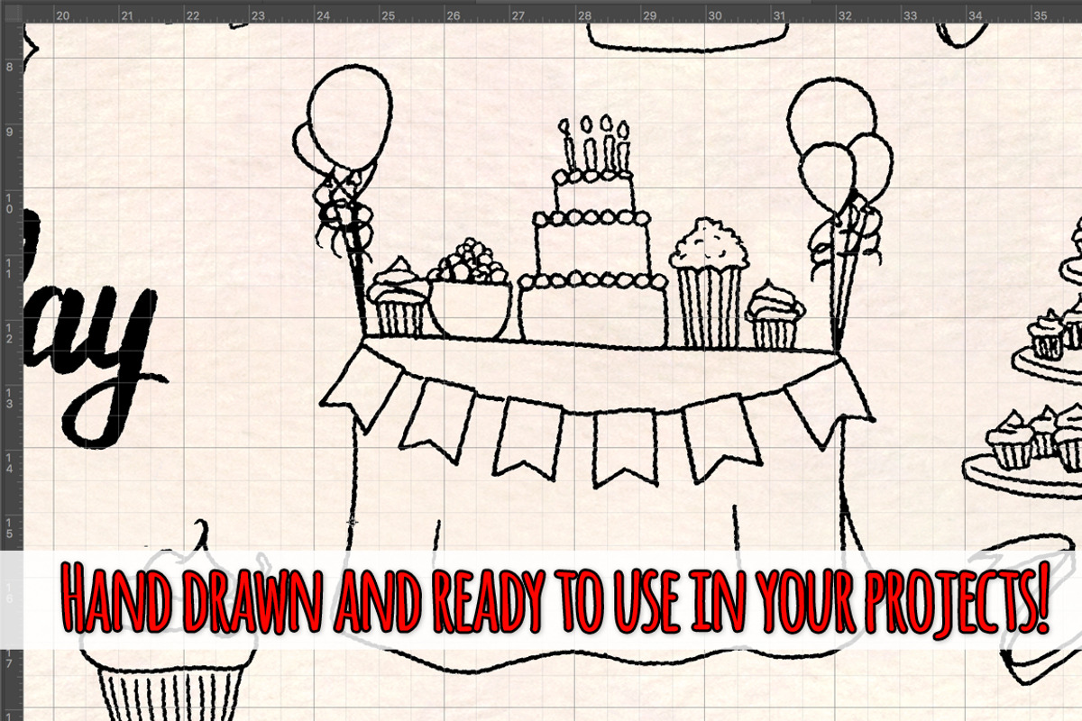 Birthday Party Vector Bundle, a Seasonal Illustration by Violet LeBeaux (Photo 3 of 3)
