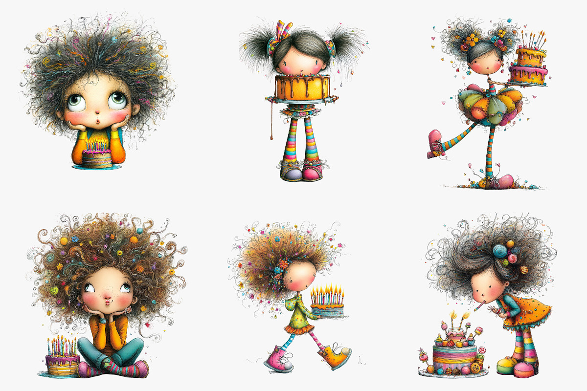 Quirky Birthday Cake clipart, an Illustration by CreationArt (Photo 5 of 5)