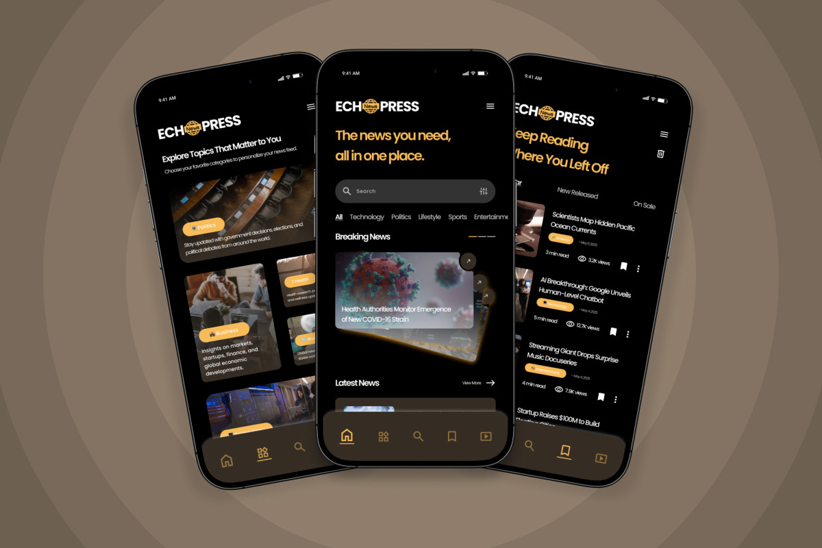 Echopress - News Portal App Design, an App Template by twinstd (Photo 4 of 5)