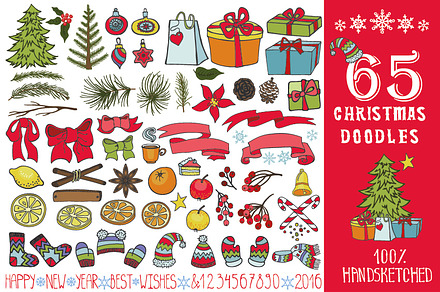 65 Christmas doodle decoration kit