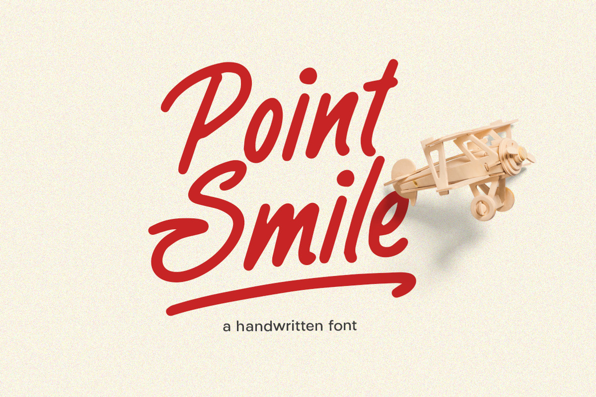 Point Smile - A Handwritten Font, a Font by Littlehand (Photo 1 of 9)