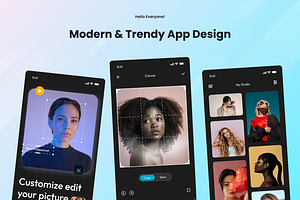 Photo Editing Mobile Apps UI Kits