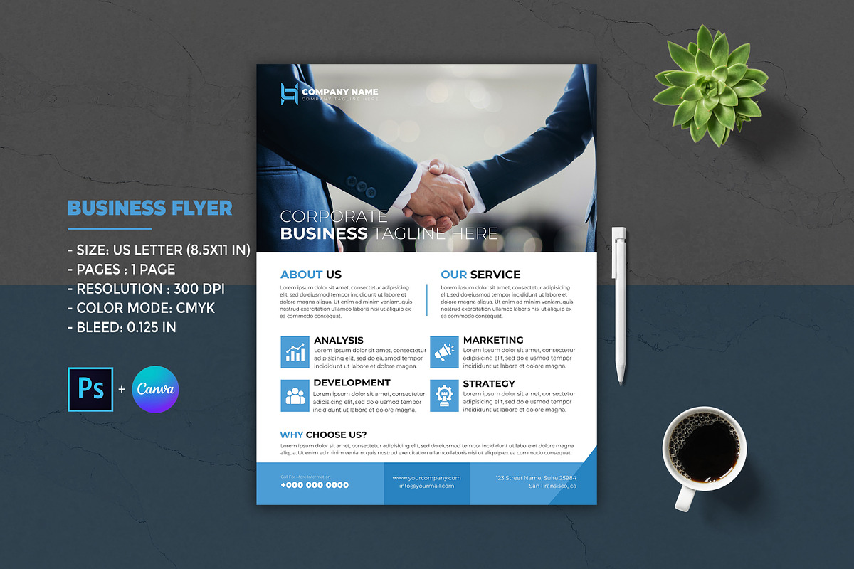 Business Flyer | Corporate Flyer, a Flyer Template by Designscozy (Photo 1 of 5)