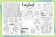 Fairyland coloring activity play mat, an Education Illustration by Lexi Claus (Thumbnail 2 of 6)