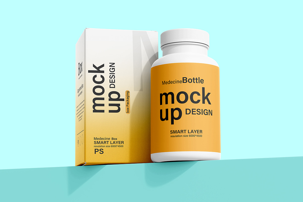 Supplement Bottle Mockup Bundle, a Packaging Mockup by pixelmock (Photo 21 of 35)