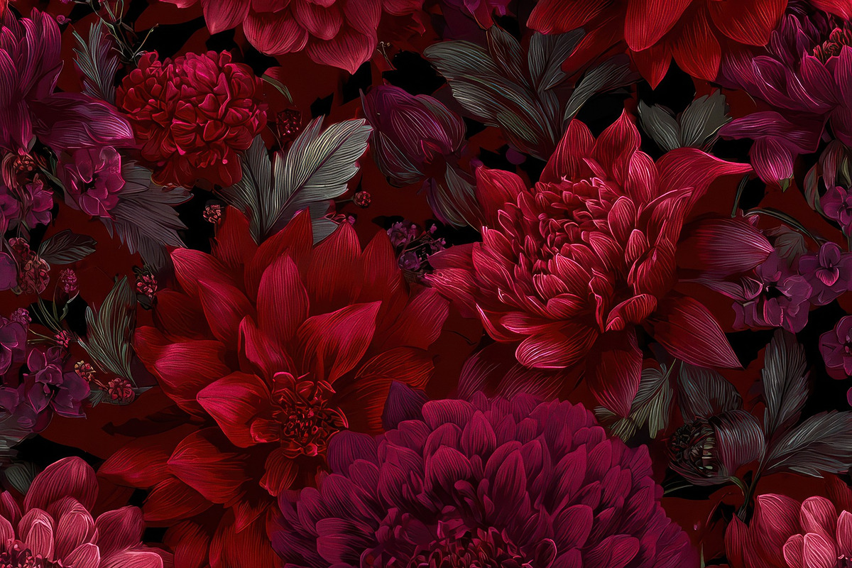 Elegant Floral Seamless Pattern, a Decorative Illustration by Virgo Studio