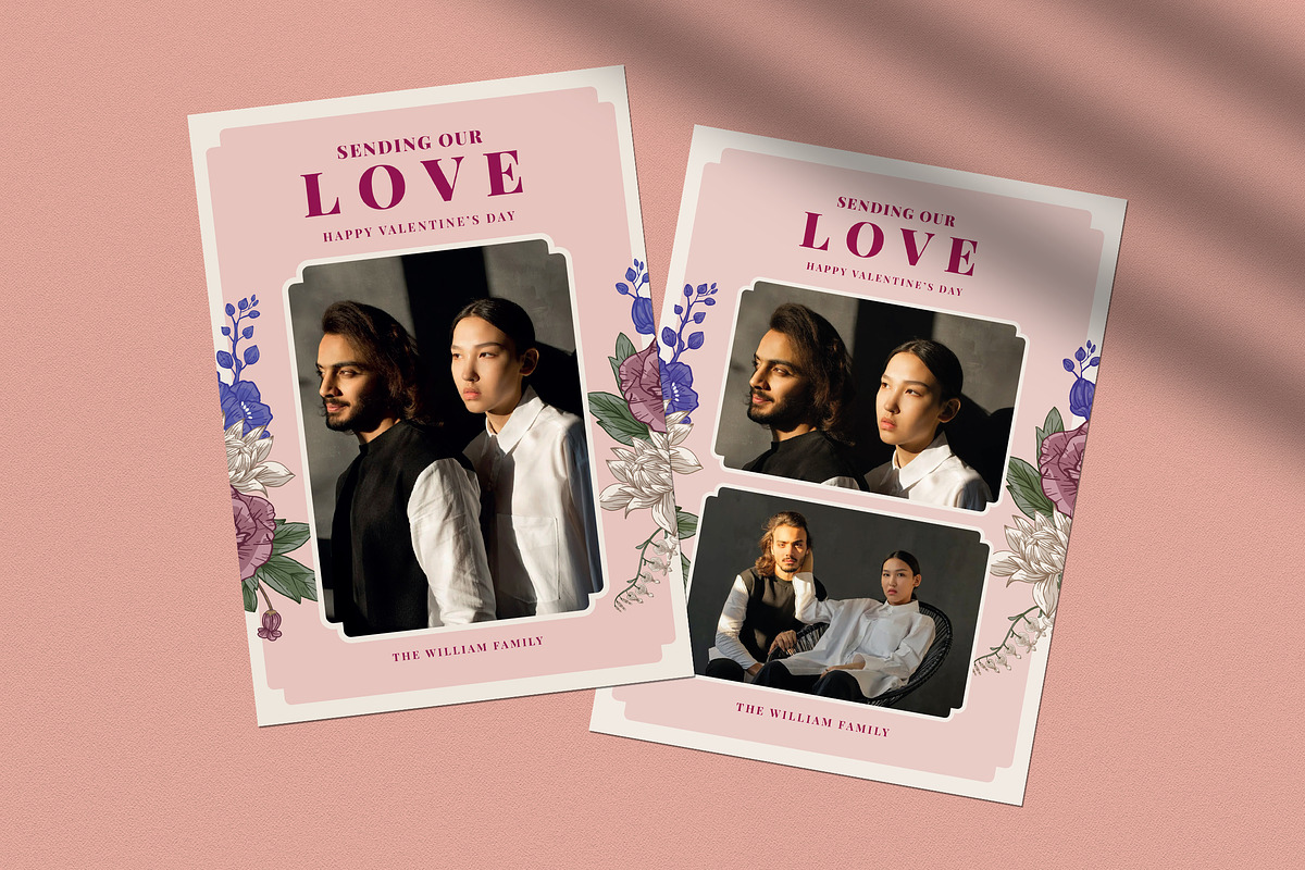 Valentine Greeting Card, a Card Template by graphicook (Photo 3 of 4)