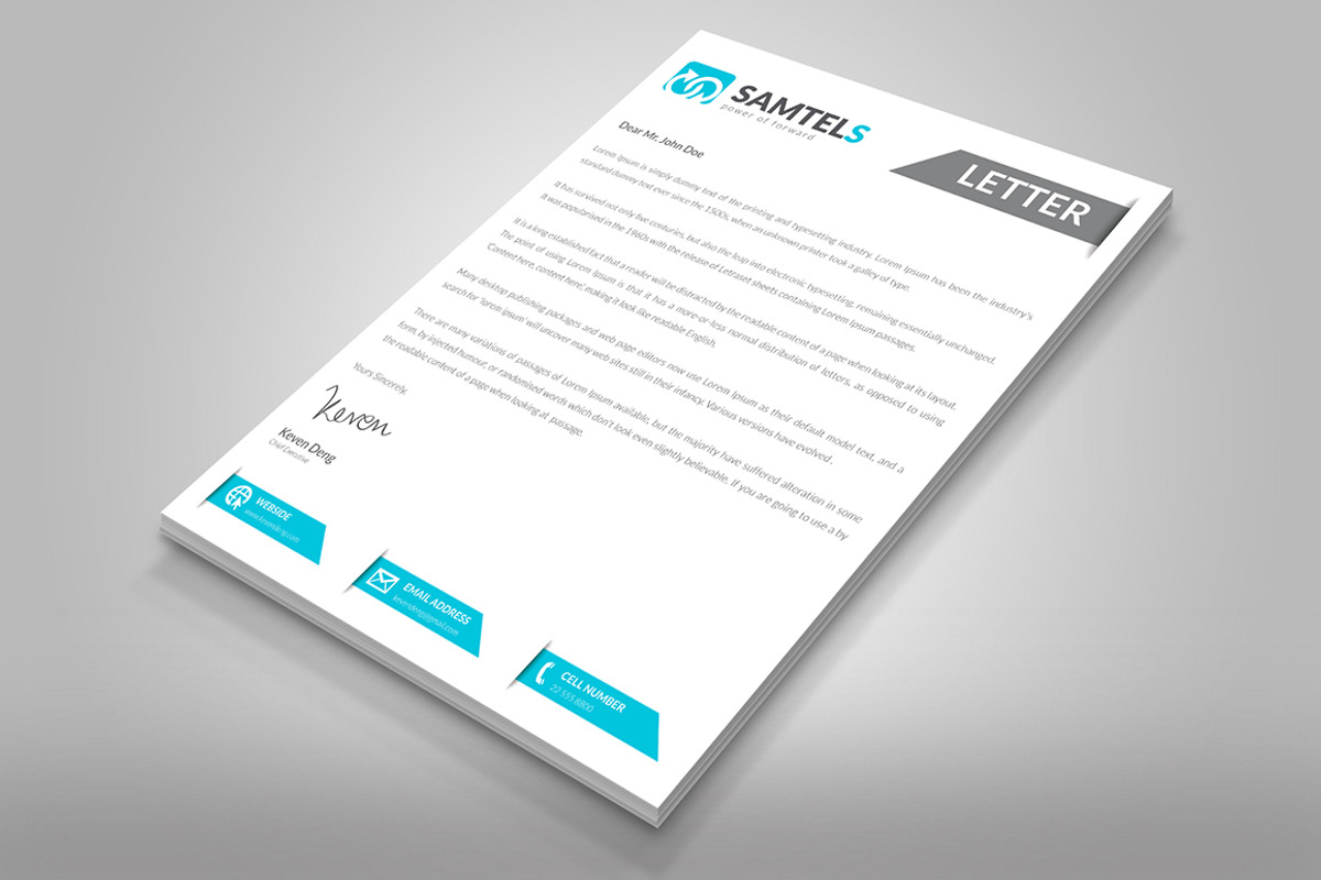 Samtels Letterhead, a Stationery Template by Dotnpix (Photo 6 of 6)