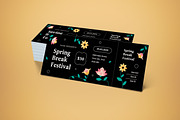 Spring Break Festival Ticket, a Card Template by graphicook (Thumbnail 2 of 3)