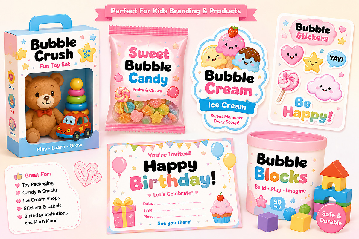 Bubble Crush, a Slab Serif Font by Wow Magic (Photo 2 of 3)