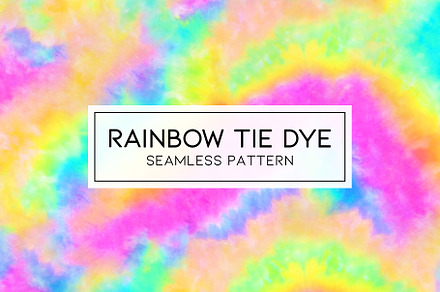 Rainbow Tie Dye Seamless Pattern, a Pattern Graphic by PATTERNBASE