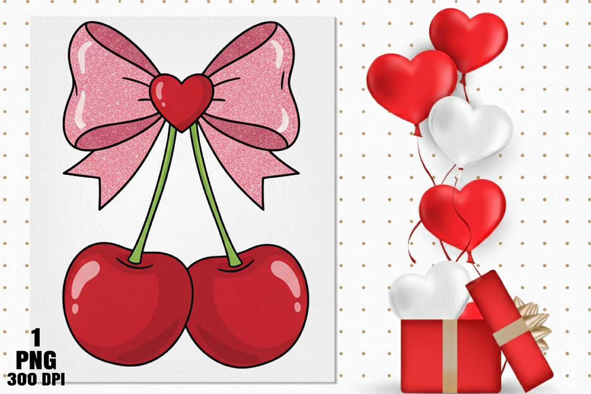 Valentine's Day Cherry PNG, an Illustration by Daily.Designs (Photo 5 of 5)