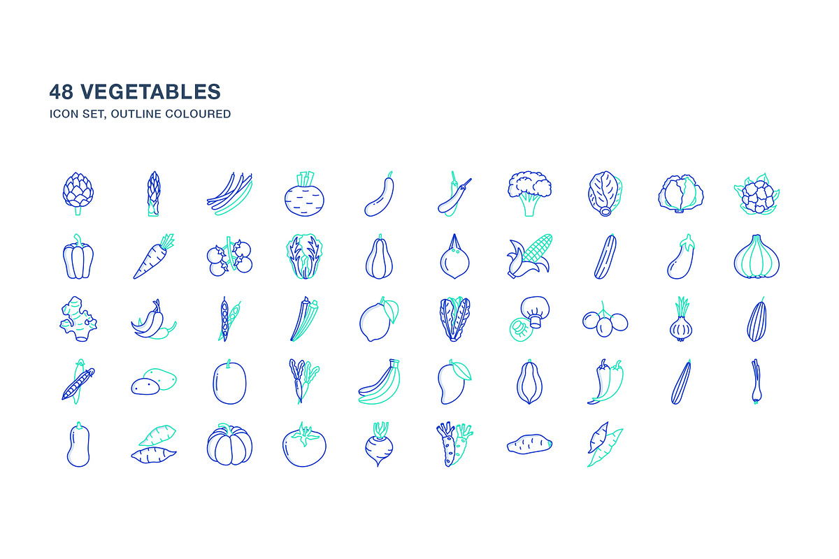 Vegetables icon set, an Icon by Icongeek26 (Photo 6 of 6)