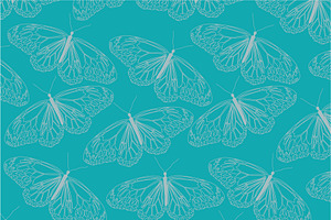 Seamless Pattern With Butterfly