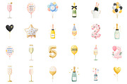 Elegant New Year Balloons and Champa, an Illustration by Sublimation Artist (Thumbnail 2 of 6)
