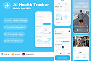 AI Health Tracker Mobile App UI Kit, an UI Kit Template by Betush (Thumbnail 1 of 2)