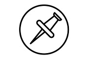 Pushpin icon, an Outline Icon by Sumberpangan (Thumbnail 5 of 5)