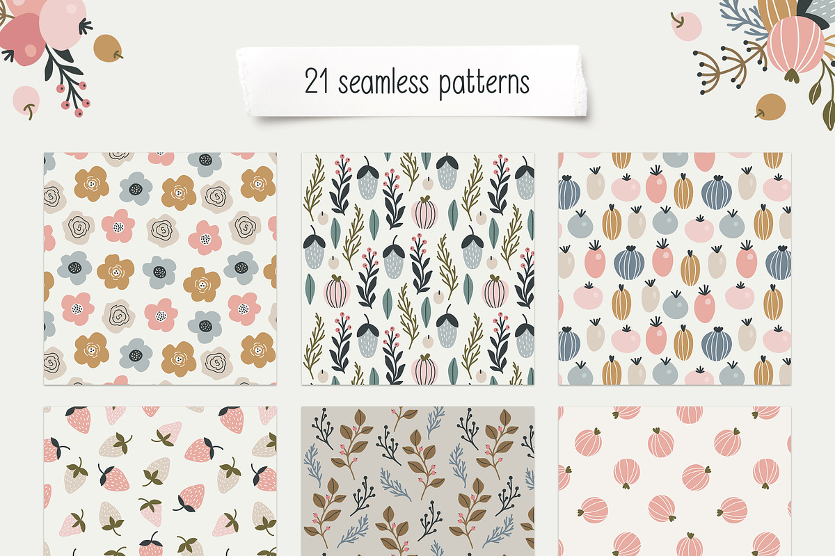 Nordic Berries Vector Collection, a Pattern Graphic by Little Nordic Atelier (Photo 5 of 11)