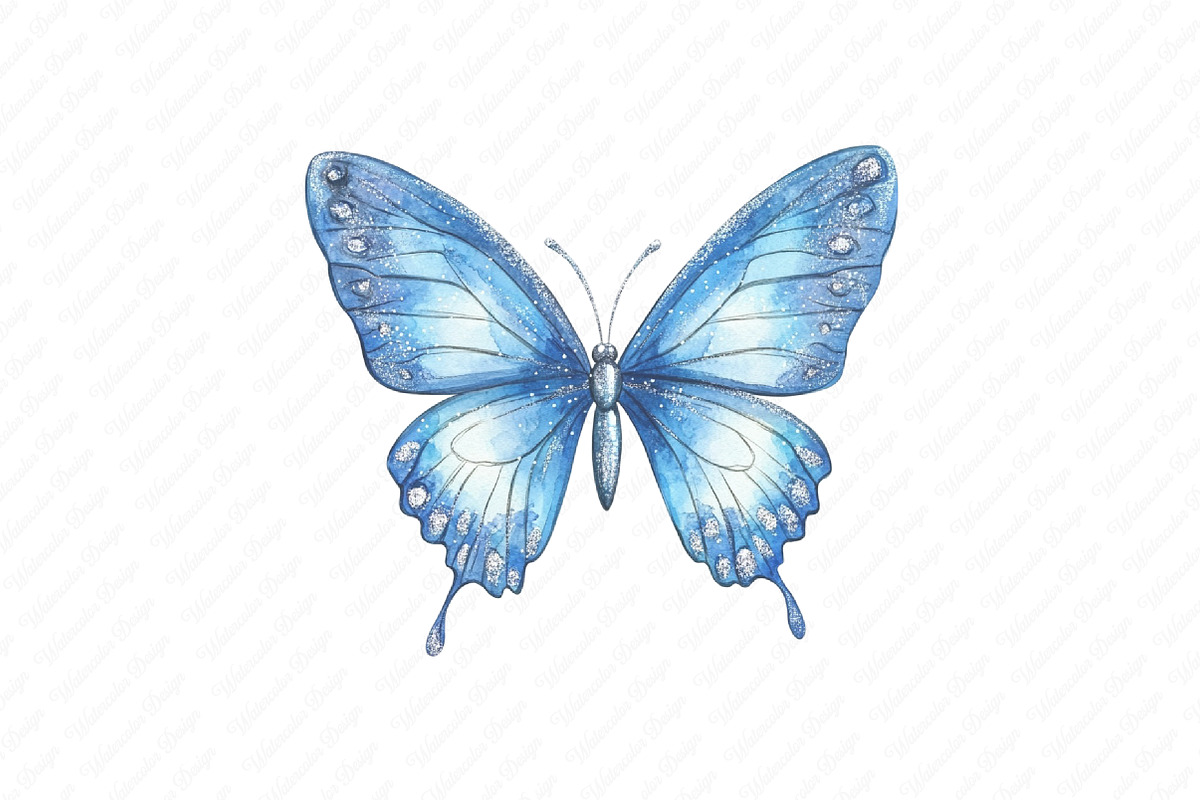 Glitter Butterfly Sublimation Clipar, an Illustration by Watercolor design (Photo 13 of 13)
