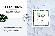 Botanical Social Media Pack, a Templates & Theme by RedRiver Studio (Thumbnail 3 of 12)