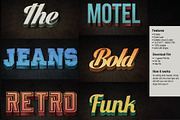 Retro Text Style, a Layer Style Add-On by mixmedia87 (Thumbnail 2 of 2)