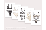Lingerie pantie underwear clipart, an Illustration by Milatoo (Thumbnail 5 of 7)