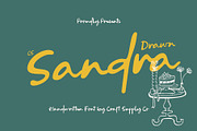 Sandra Drawn, a Script Font by Craft Supply Co. (Thumbnail 1 of 8)