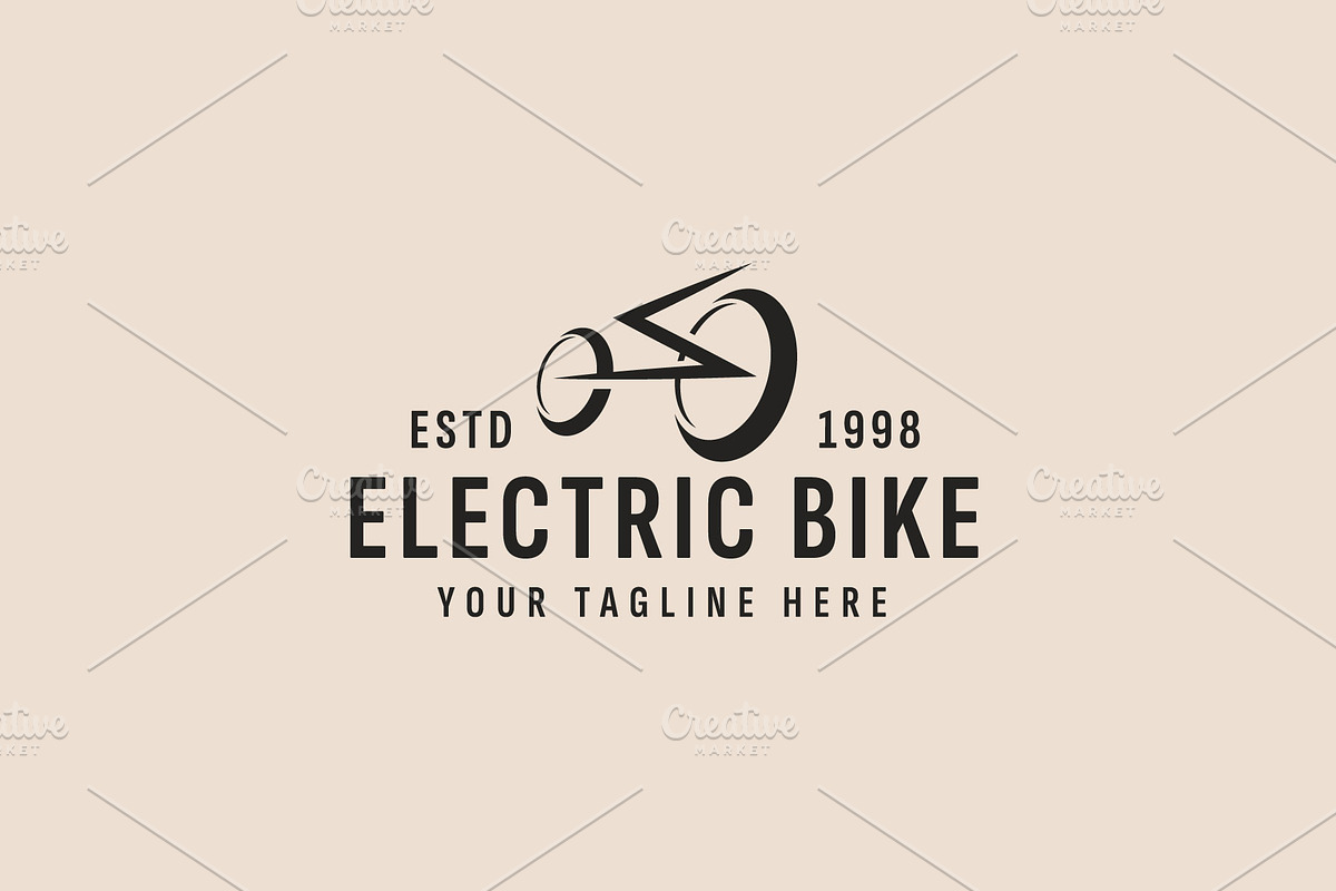 Electric bike logo illustration, a Branding & Logo Template by Dyn Studio
