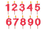 Red Burning Number Candles set, an Illustration by Milota (Thumbnail 2 of 3)