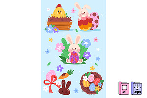 Springtime Easter Celebrations, a Seasonal Illustration by MISS CHATZ