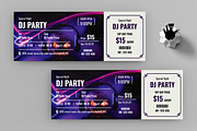 Dj Party Event Ticket Template, a Stationery Template by ContestDesign (Thumbnail 2 of 2)