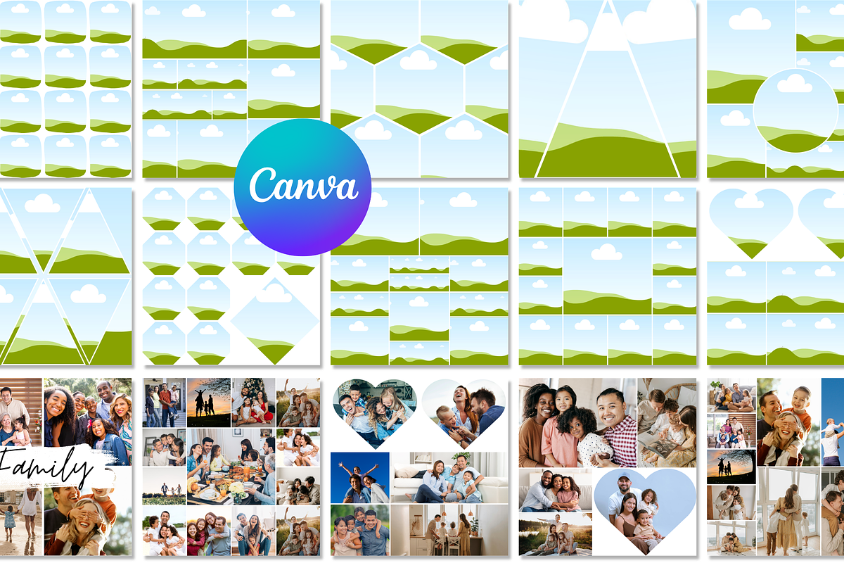 Family Photo Collage Canva Template, a Poster Template by Snapybiz (Photo 2 of 9)