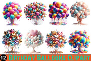 Birthday Balloons Clipart PNG, an Illustration by GatewayDesign (Thumbnail 1 of 3)