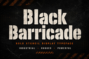 Black Barricade, a Slab Serif Font by Wow Magic