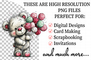 Birthday Teddy Bear Clipart Bundle, an Illustration by Daily.Designs (Thumbnail 2 of 8)