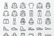 Bundles Vector Fashion Outline Icons, an Outline Icon by adenpinkstore (Thumbnail 1 of 8)