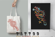 China old school tattoo, a Background Graphic by intueri (Thumbnail 7 of 7)
