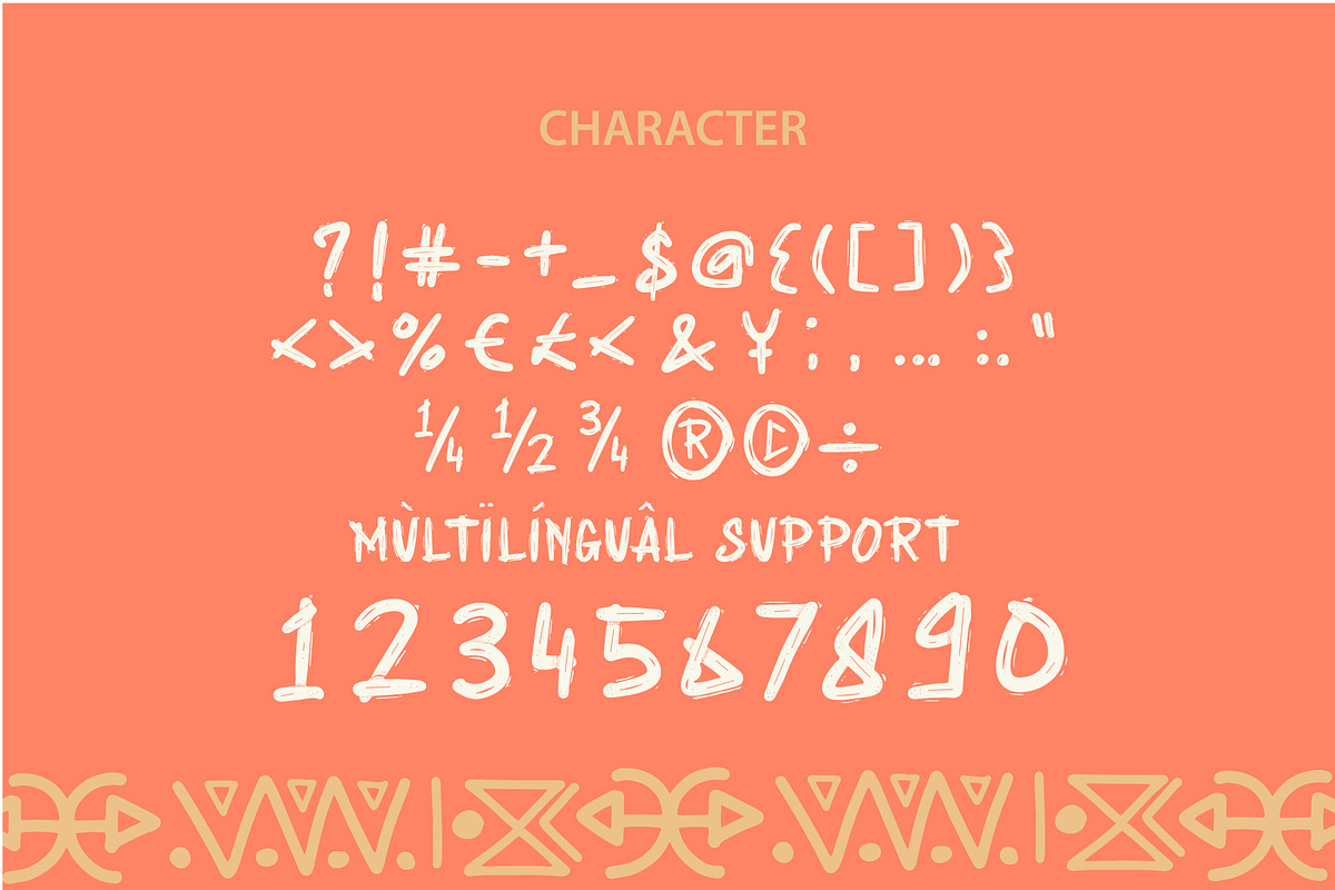 Rabsy: African pattern font preview 4