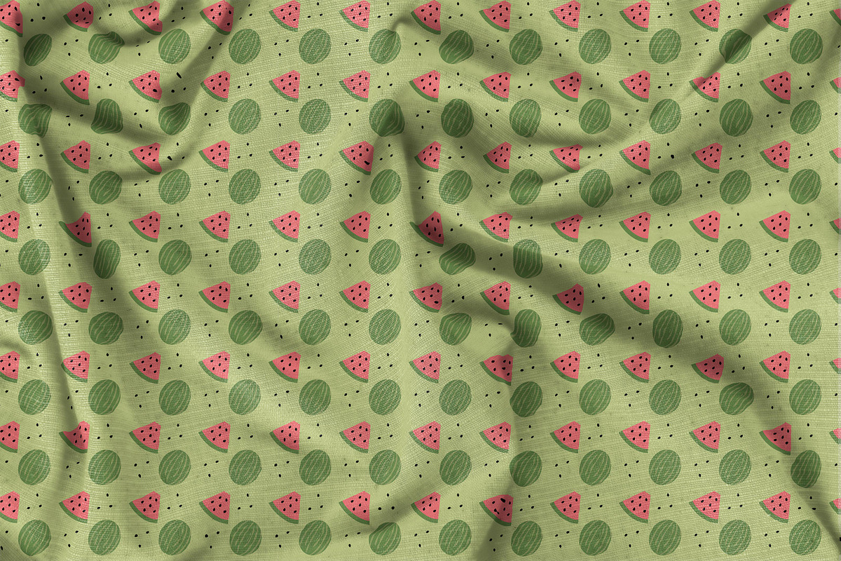 Digital Paper Pack Sweet Watermelons, a Pattern Graphic by Akwadesign (Photo 4 of 6)