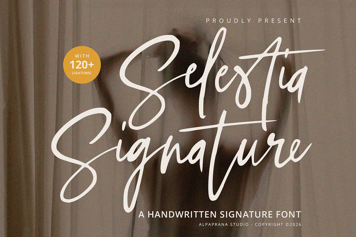 Selestia Signature -Handwritten Font, a Handwritten Font by Alpaprana (Photo 1 of 10)
